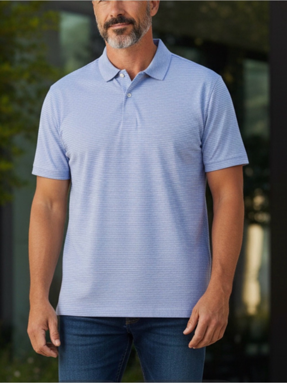 Michael Kors Men’s Light Lavender Striped Polo